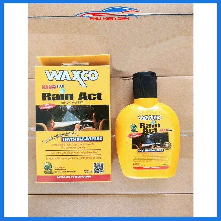 Dung dịch WAXCO chống bám nước mưa cho xe ô tô hàng Malaysia dung tích 125ml