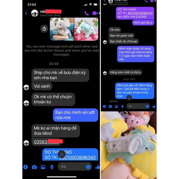 Gấu bông voi con 40cm, voi nhồi bông chất siêu mềm mịn