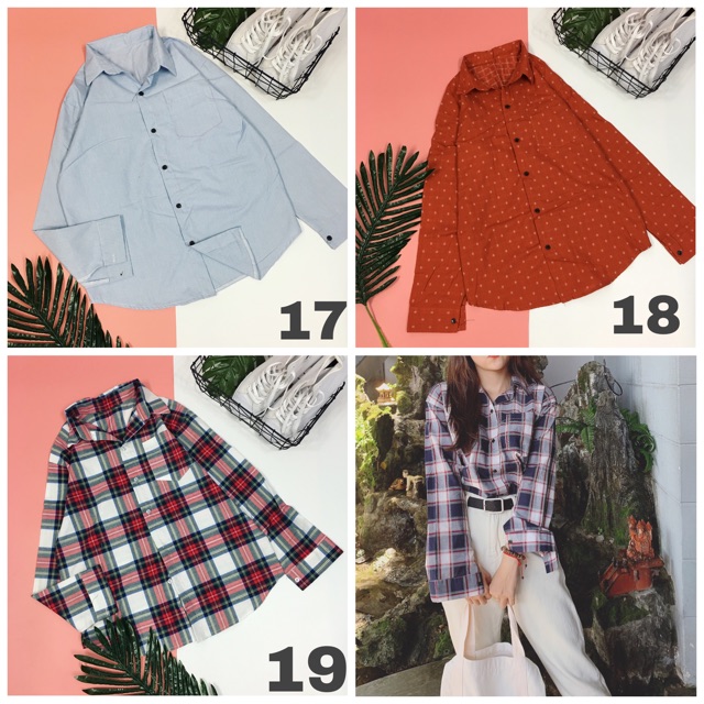 Áo sơ mi kẻ sọc kẻ caro 19 màu ( hình thật 100% ) | BigBuy360 - bigbuy360.vn