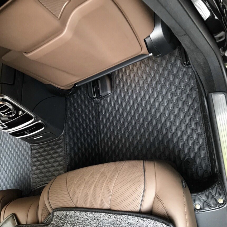 Thảm lót sàn ô tô 6D Nappa cho xe Mercedes S450 bản thường đời 2022-2023 kèm thảm rối chống bẩn cao cấp