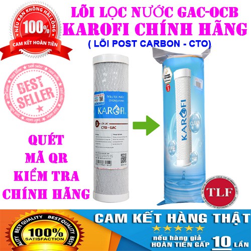 LÕI LỌC NƯỚC KAROFI CTO-GAC CHO MODEL S-038 | LÕI LỌC KAROFI SỐ 2 CHO MÁY S-038