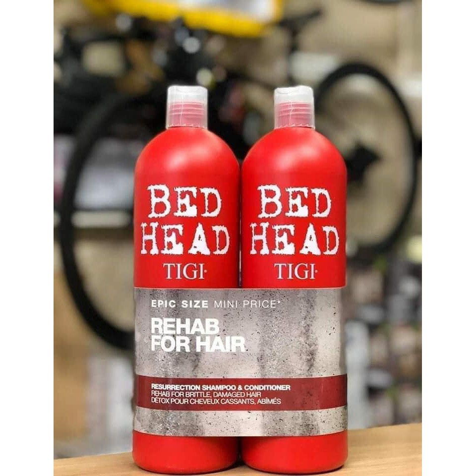 Cặp Dầu Gội Đầu Xả (TIGI_BEDHEAD) Đỏ Phục Hồi Tóc Hư Tổn 750ML