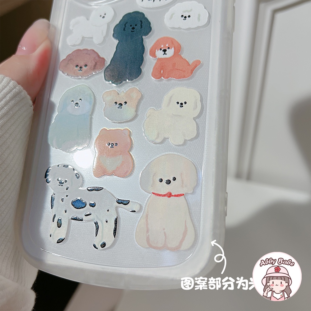 Ốp Điện Thoại TPU Mềm Chống Sốc In Hình Cún Hoạt Hình Dễ Thương Cho IP 13 12 11 Pro Max X XS XR 8 7 Plus