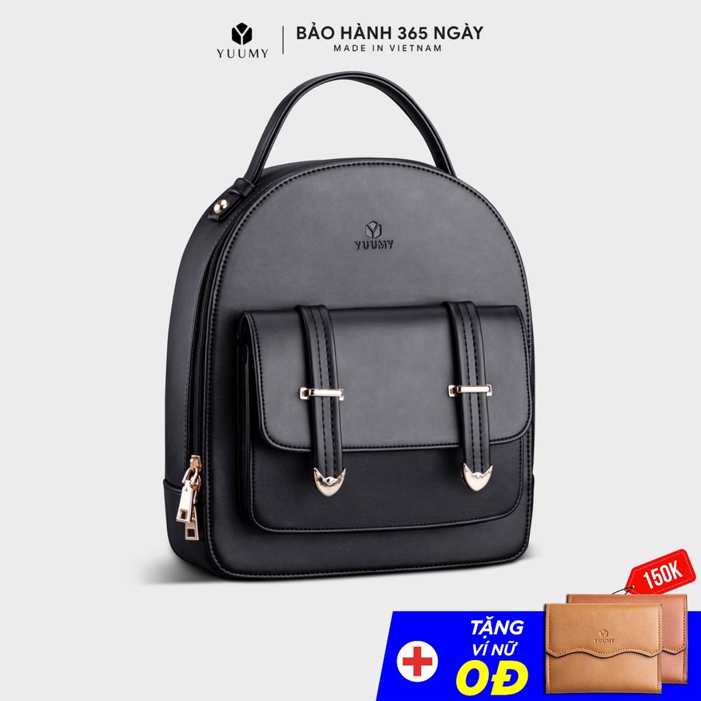 Balo nữ thời trang YUUMY YBA30. Phong cách dễ thương, phom đứng. Da tổng hợp cao cấp, chống thấm nước. - Hàng nhập khẩu