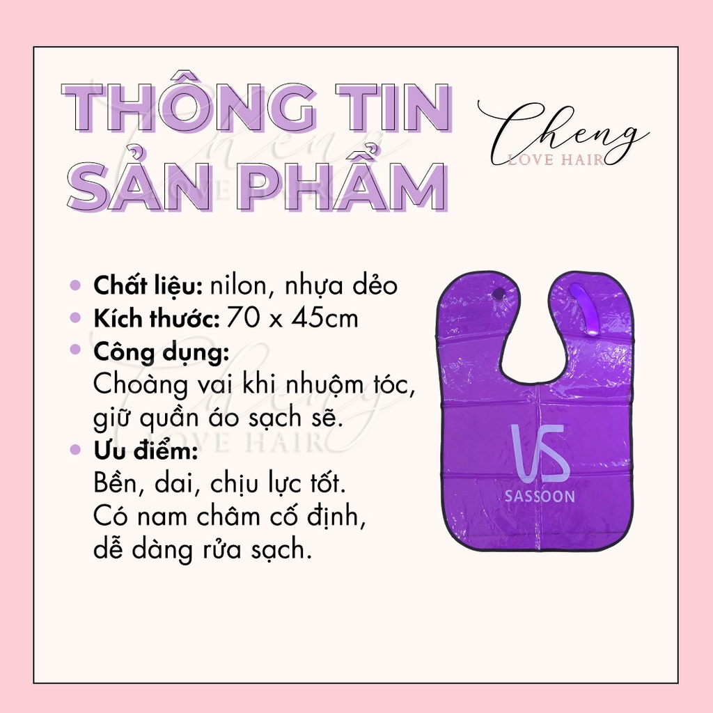 Áo choàng nhuộm tóc dày ,bền