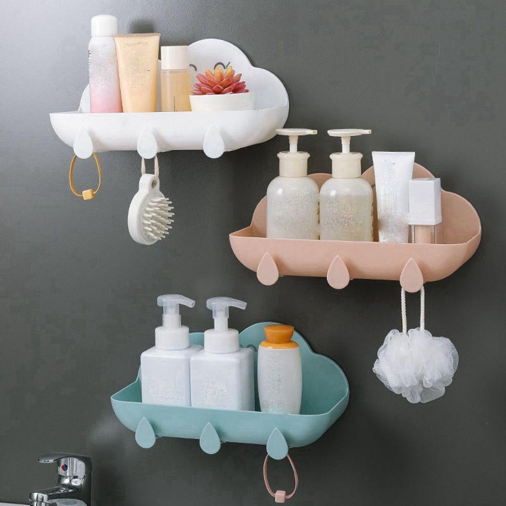 Kệ Đựng Đồ Dùng Nhà Tắm Kèm Móc Treo Tiện Dụng