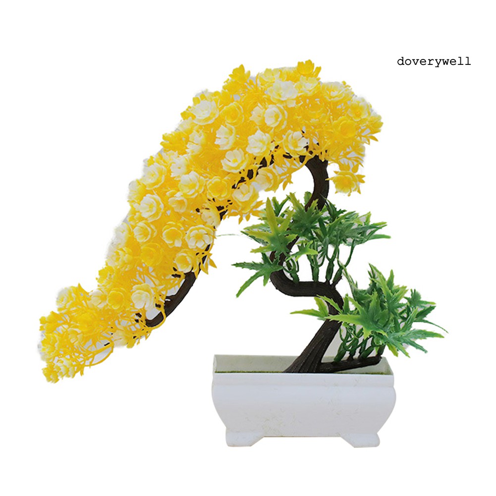 Đồ trang trí chậu cây bonsai mini bằng nhựa dùng trang trí