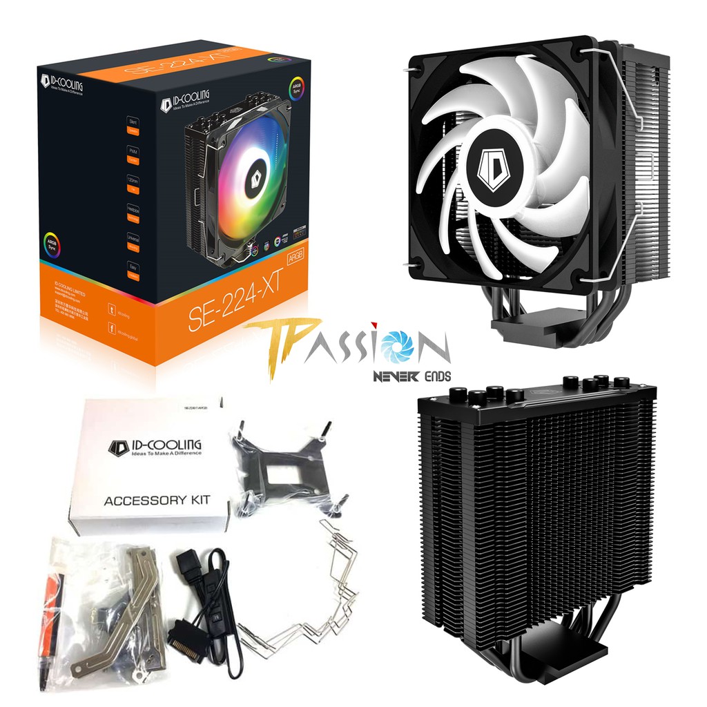 Tản nhiệt khí CPU ID-Cooling SE-224-XT ARGB V2 - Hàng chính hãng 24 tháng, LED ARGB đồng bộ Main/Hub, hiệu năng cao