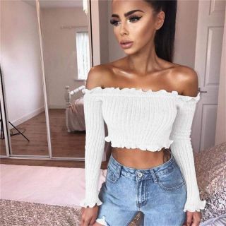 Len croptop body trễ vai siêu hot