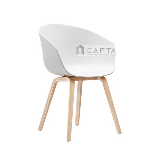 HAY Chair | Ghế nhựa chân gỗ cao cấp cho phòng ăn hiện đại tại hcm