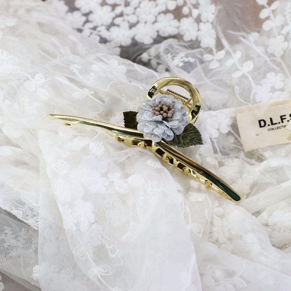 Kẹp Tóc Móng Vuốt Hình Hoa Hồng Lấp Lánh Bằng Hợp Kim Phong Cách Hàn Quốc Ngọt