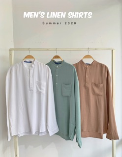 SƠ MI CỔ TRỤ NAM LINEN