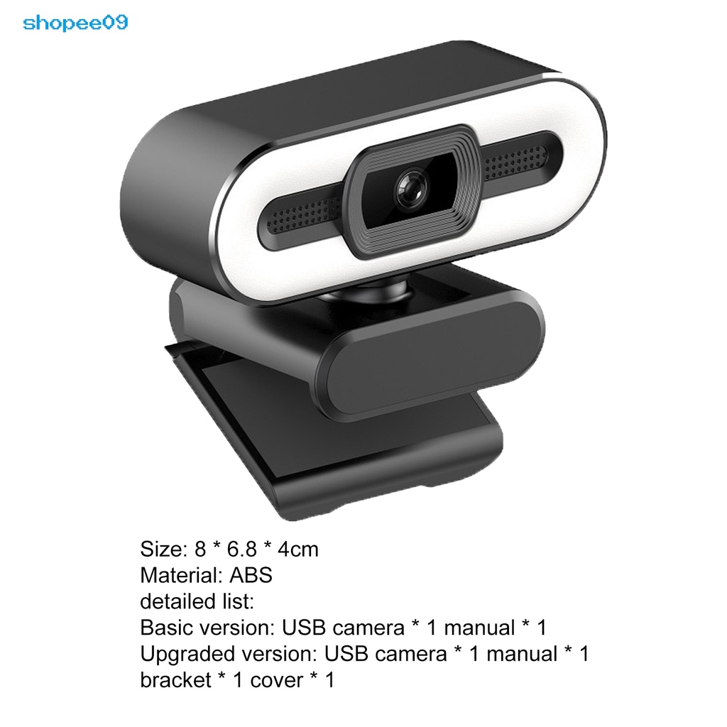 Webcam máy tính 1080P/2K kèm vòng đèn chuyên dụng cho phát sóng trực tiếp | WebRaoVat - webraovat.net.vn