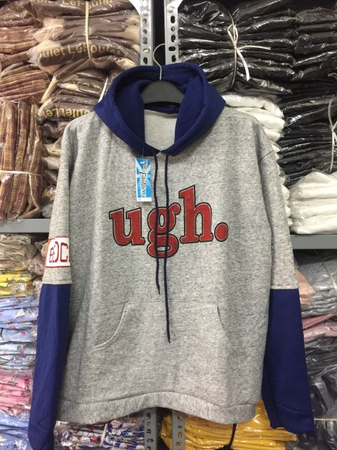 ÁO HOODIE NỈ PHỐI THÂN 2 MÀU UGH | WebRaoVat - webraovat.net.vn