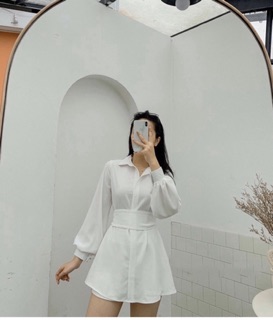 SET ÁO SƠMI CỘT EO KÈM QUẦN SHORT