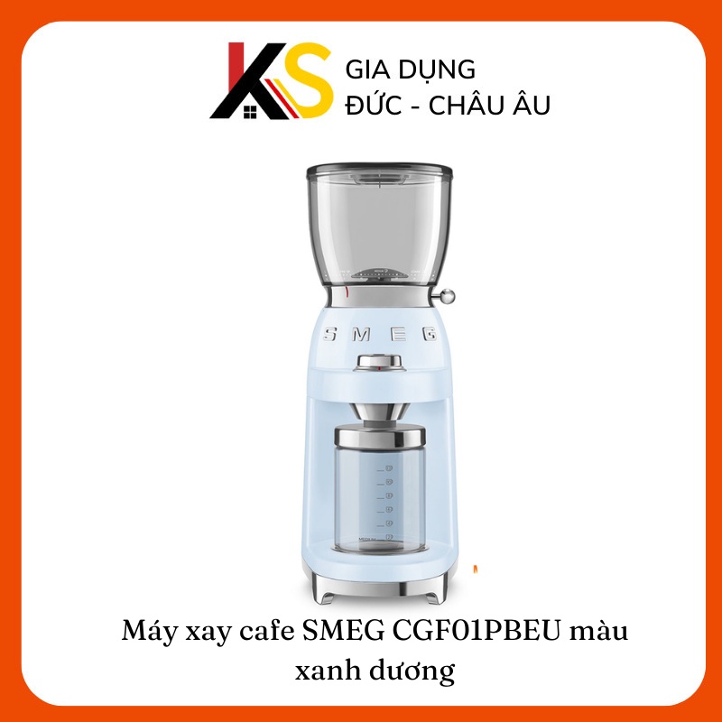 Máy xay cafe SMEG CGF01PBEU màu xanh dương nhập khẩu chính hãng