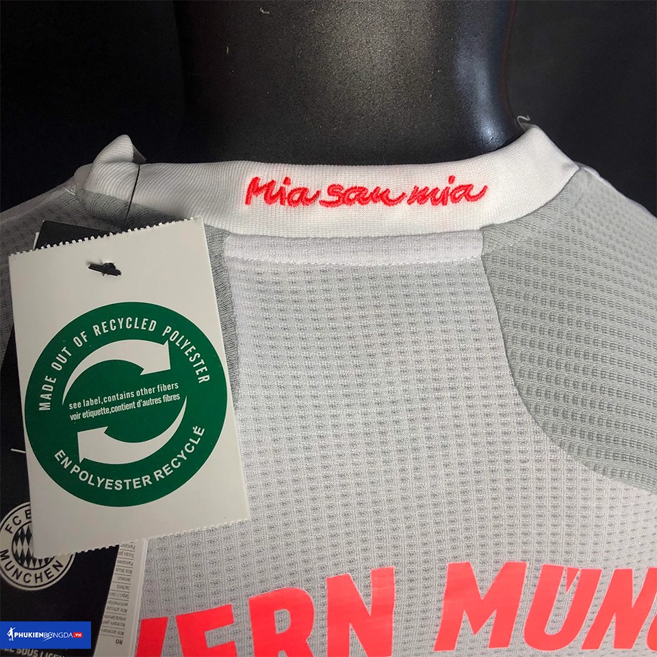 Áo Bayern Munich trắng xám sân khách 2020-2021, áo Bayern Munich sân khách 2021 trắng xám SF ❝Thái Lan❞