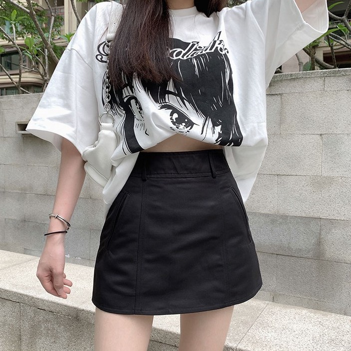 Chân Váy Chữ A Lưng Cao Màu Trơn Thời Trang 43777 | BigBuy360 - bigbuy360.vn