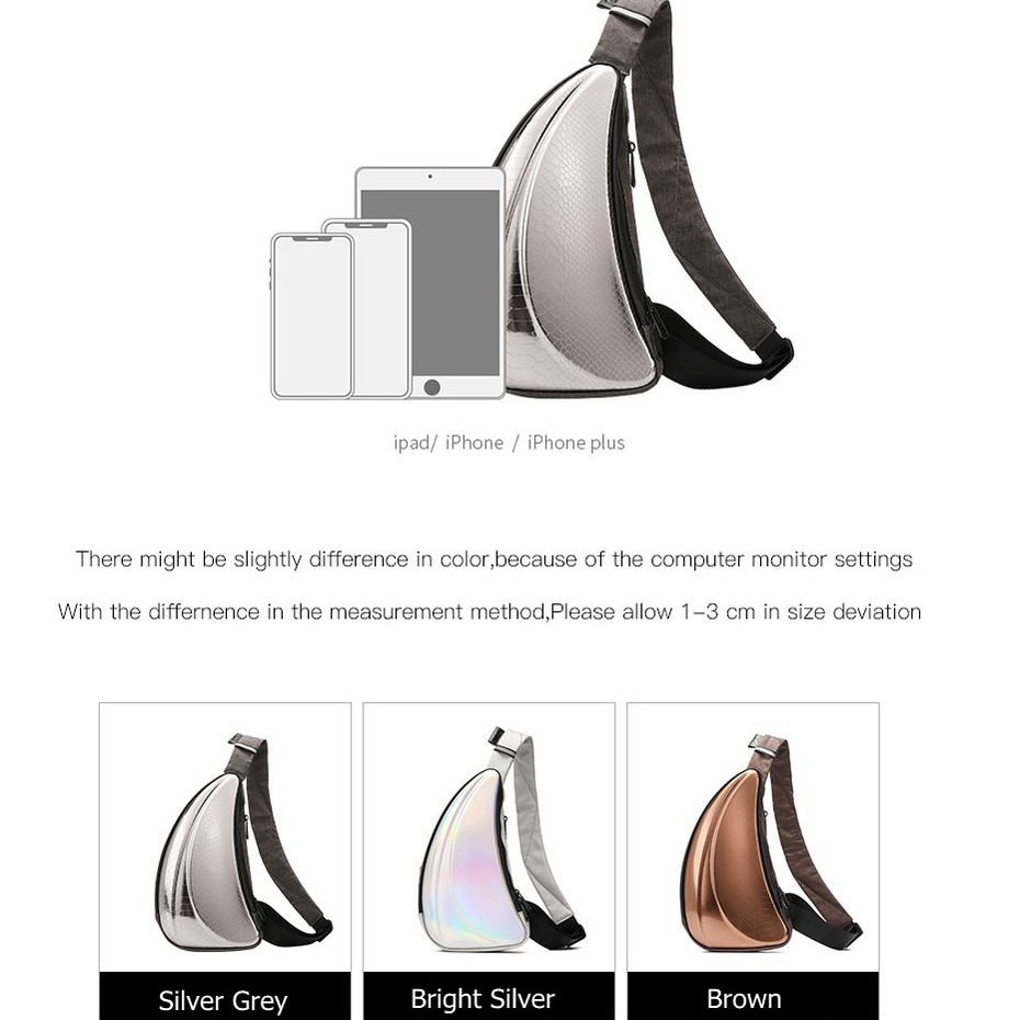 YILIONGDAQI triangle shoulder bag cool hanging bag hard shell casual bag | BigBuy360 - bigbuy360.vn