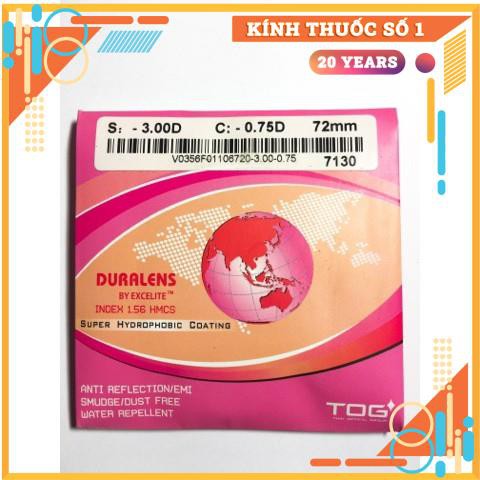 TRÒNG KÍNH MẮT DURALENS EXCELITE INDEX 1.56 HC THAILAND