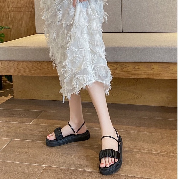 GIÀY SANDAL NỮ ĐI HỌC 3,5P QUAI NHÚN ĐI ĐƯỢC 2 KIỂU MÃ S59