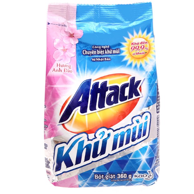 GÓI 720G Bột giặt Attack khử mùi HOA ANH ĐÀO