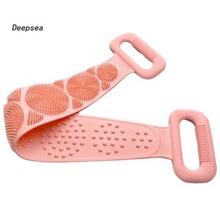 Dây Chà  Lưng Có Hạt Massaga Làm Sạch Và Tẩy Da Chết Tiện Lợi Cọ Lưng SILICONE Có Tay Cầm Chắc Chắn