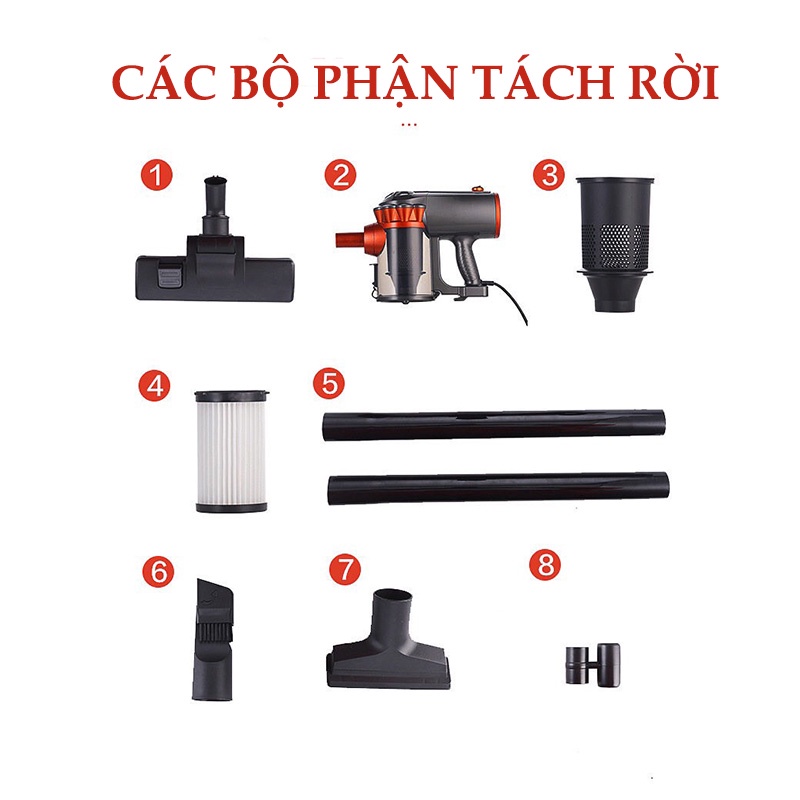 [CÓ BẢO HÀNH] Máy Hút Bụi Cầm Tay Có Dây Green Home công suất lớn, lực hút mạnh, nhỏ gọn, tiện lợi, -LB209212