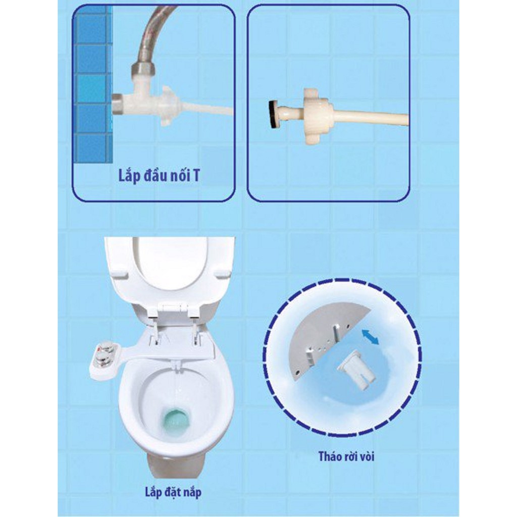 Vòi xịt rửa vệ sinh thông minh Hyundae Bidet HB800 (100% công nghệ Hàn Quốc ) - Hàng nhập khẩu