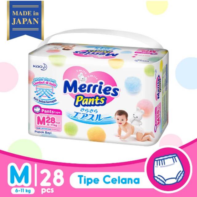 Merries Quần Tã Lót Size M 28 Chất Lượng Cao