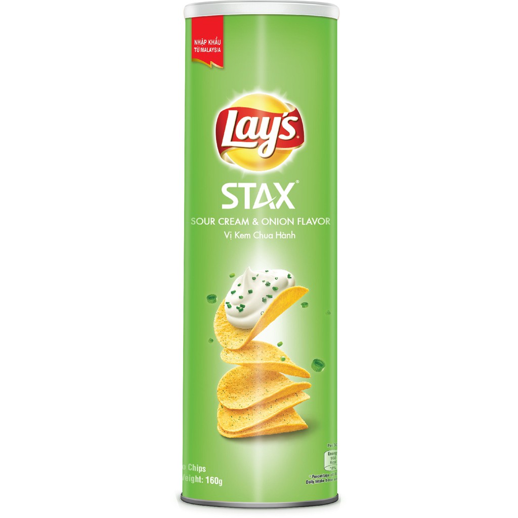 Combo:2 túi yến mạch Quaker 3in1 vị Chocolate &amp; Berry + 2 hộp Lay's Stax Khoai Tây Miếng Vị Tự Nhiên &amp; Kem Chua Hành