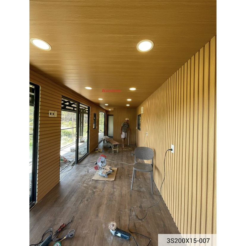 Lam  sóng Kosmos, lam 3 sóng trong nhà nhựa nguyên sinh cao cấp, kt 200x12x3000mm