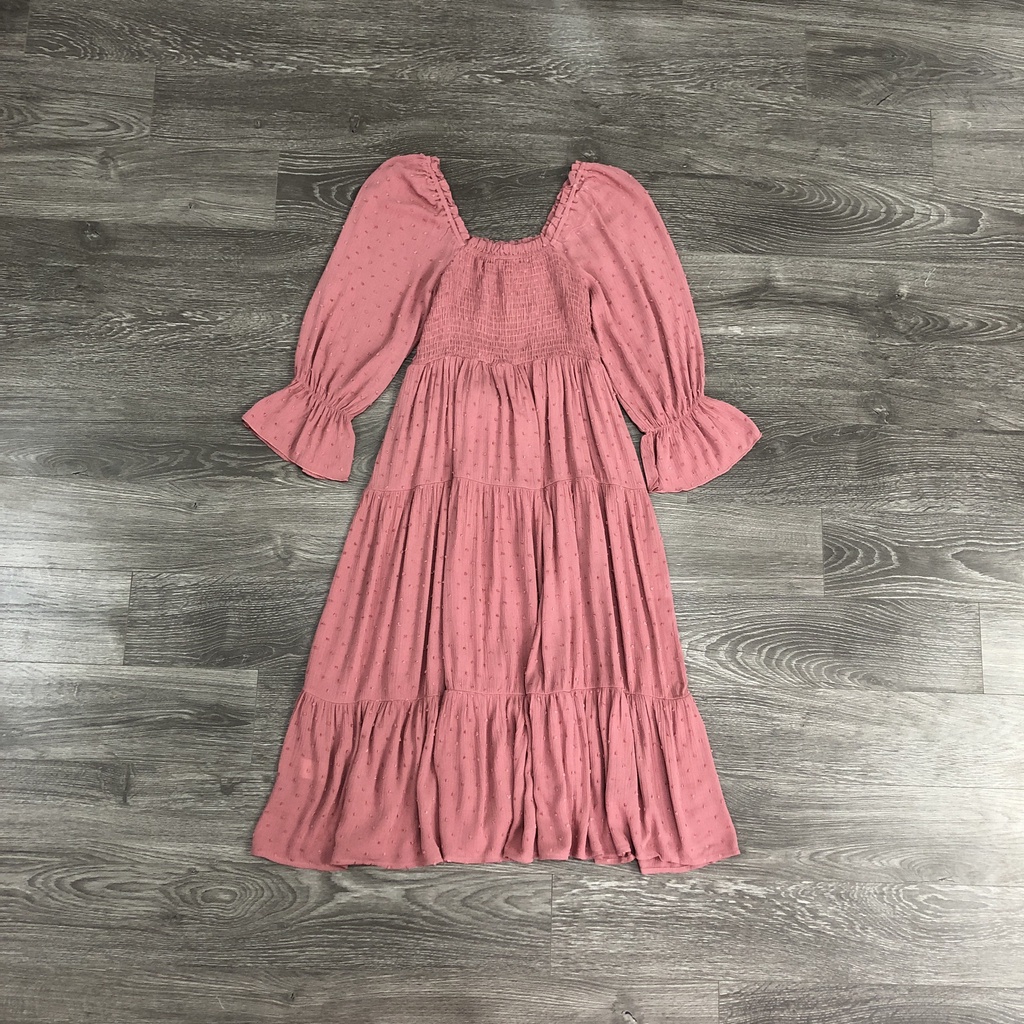 Đầm NY collection smocking babydol viền bèo