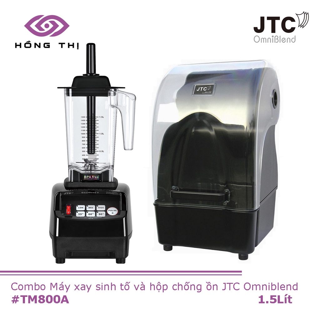 COMBO MÁY XAY SINH TỐ CÔNG NGHIỆP JTC OMNIBLEND V-TM 800A + HỘP CHỐNG ỒN - NHẬP KHẨU CHÍNH HÃNG