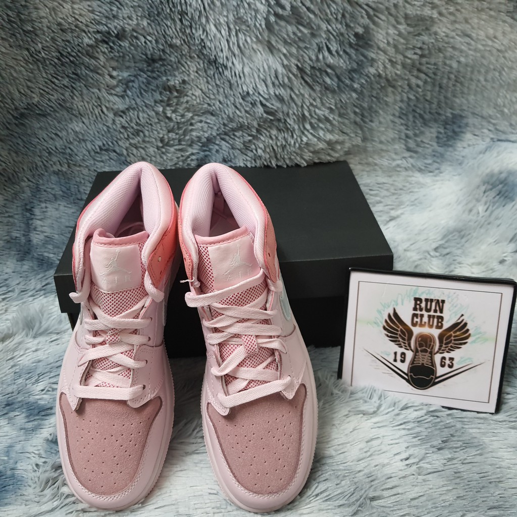 [Ảnh thật + VIDEO] giầy thể thao Air Jordan 1 Mid "Digital Pink" hồng cổ cao  thời trang nữ | BigBuy360 - bigbuy360.vn