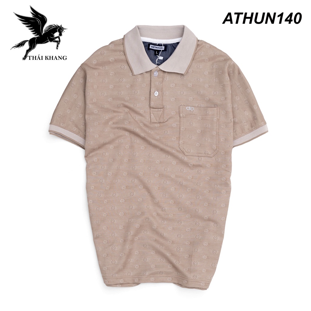 Áo thun nam cao cấp trung niên THÁI KHANG vải cotton xốp mặc mát thoải mái ATHUN14