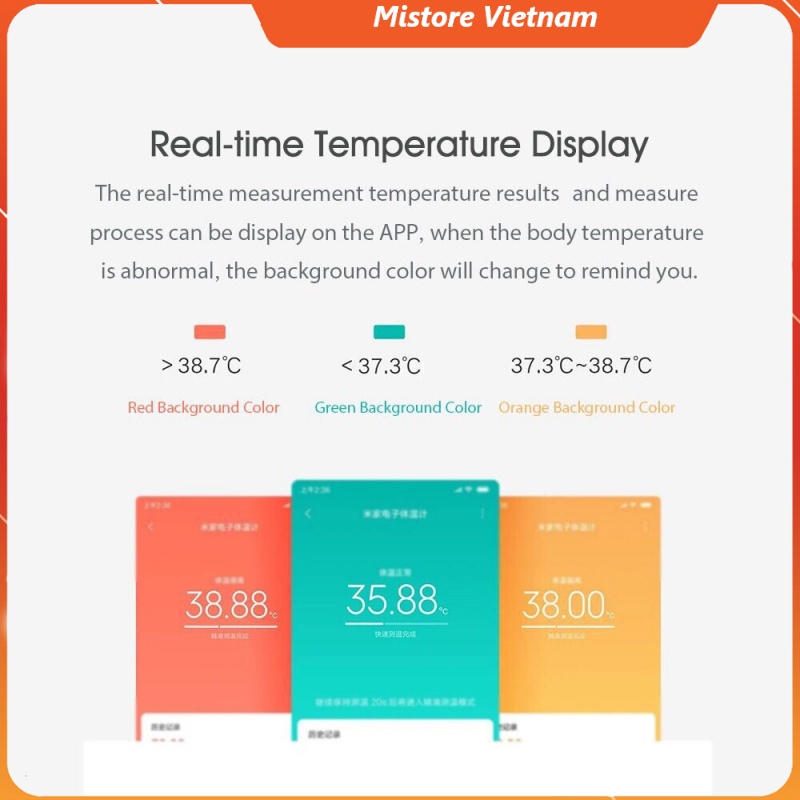 Nhiệt kế điện tử thông minh Xiaomi Mijia màn hình LCD Kết nối App Mihome