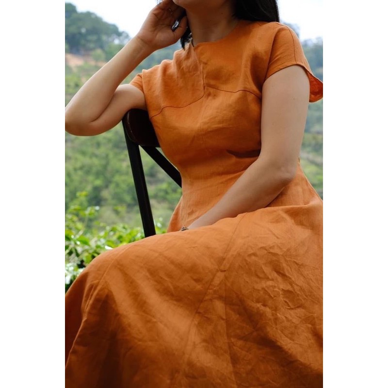 Đầm Linen xoè 8 mảnh By Dì Ghẻ