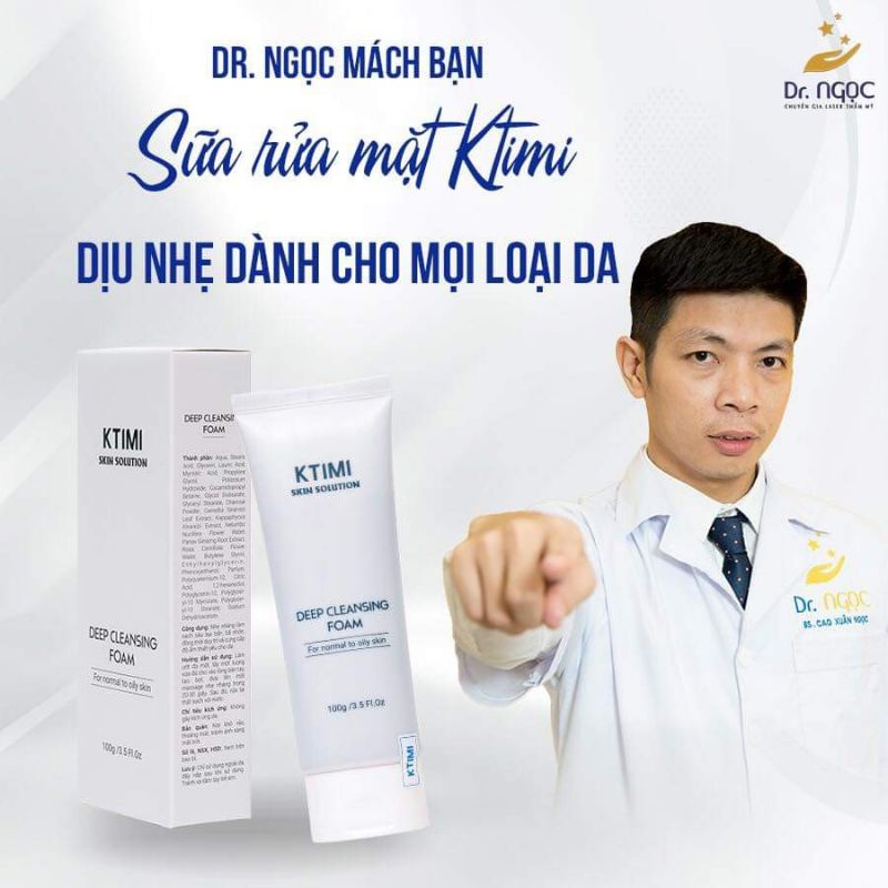 Sữa Rửa Mặt Dụi Nhẹ KTIMI -Dành Cho Mọi Loại Da
