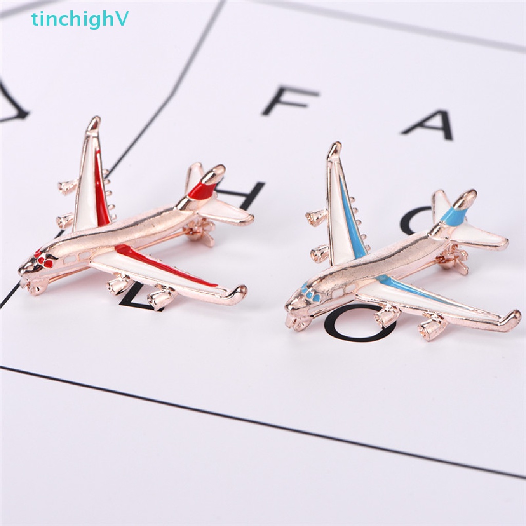 [TinchighV] Ghim Cài Áo Hình Máy Bay Chiến Đấu Bằng Hợp Kim Màu Xanh Dương Dễ Thương [Mới]