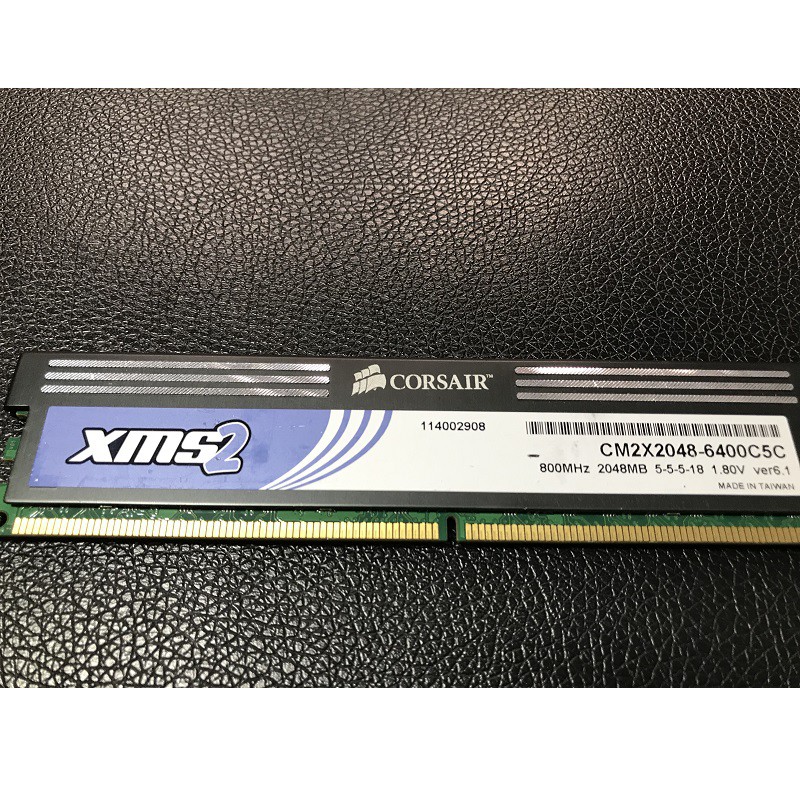 Ram PC DDR2 (PC2) 2Gb bus 800 - 6400U, chính hãng Corsair XMS2, bảo hành 12 tháng