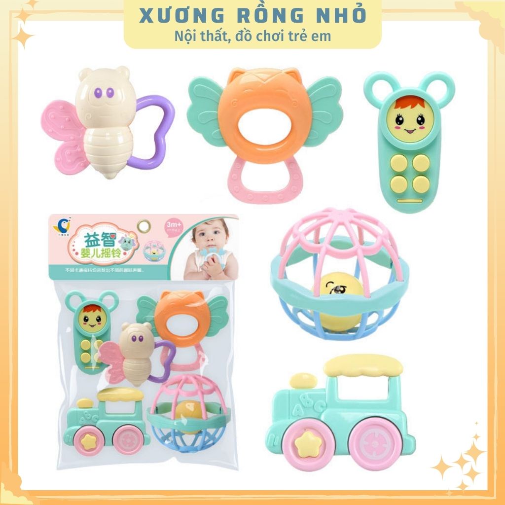 Bộ đồ chơi xúc xắc gặm nướu cho bé sơ sinh 12 món có hộp đựng Baby Conceit
