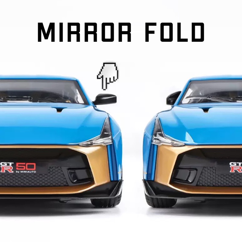 Mô Hình Xe Hơi Nissan GT-R50 Tỉ Lệ 1: 24 Bằng Hợp Kim Có Đèn Và Nhạc Cho Bé Trai