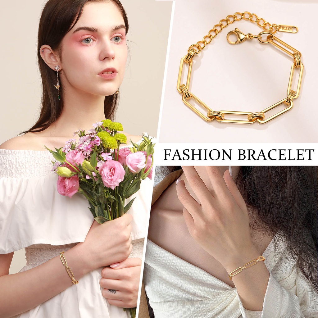 Vnox Vòng Tay Mạ Vàng 14K Thời Trang Cho Nữ