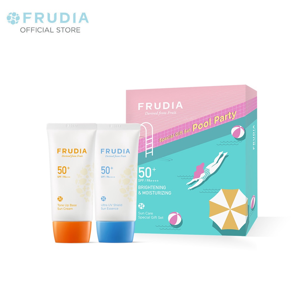 [ADIEU 2021] [TẶNG 72K] Set Chống Nắng Sáng Da Dưỡng ẩm Frudia Sun Care Special Gift Set Pool Party 50+ SPF/PA++++ 50g