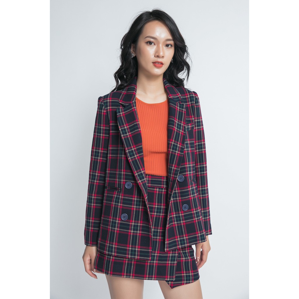 [Mã WABRIVY33 giảm 10% tối đa 50k đơn từ 250K] Áo Vest họa tiết kẻ nữ IVY moda MS 67B6773