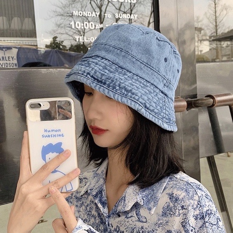 Nón bucket jean unisex( Hình Thật) loại đẹp