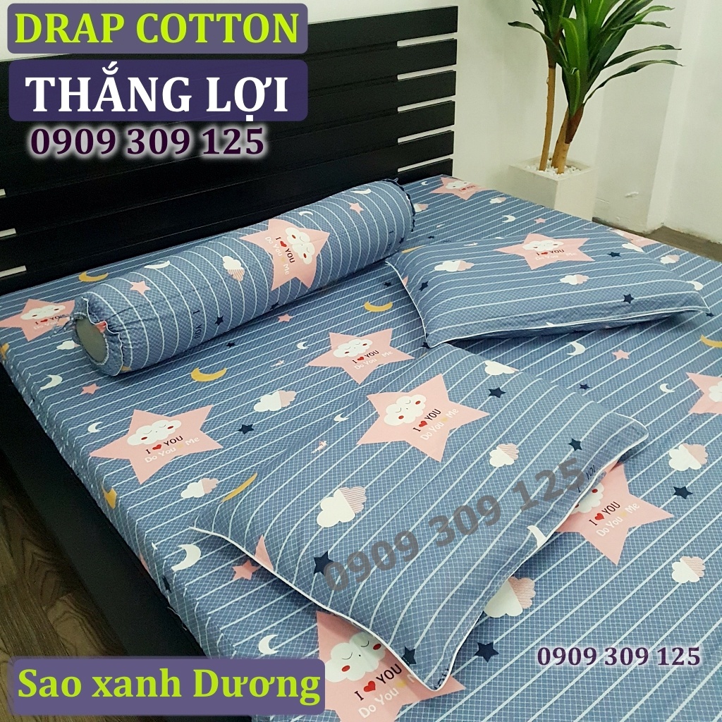 drap cotton 100% Thắng lợi cao cấp SAO XANH DƯƠNG chuẩn logo | BigBuy360 - bigbuy360.vn