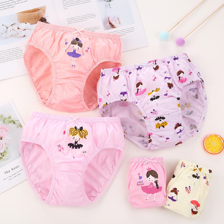 Bộ 5 quần cotton bé gái 2-13 tuổi cotton mềm mại, thoải mái cho bé gái cân nặng 7.5 - 37.5 kg