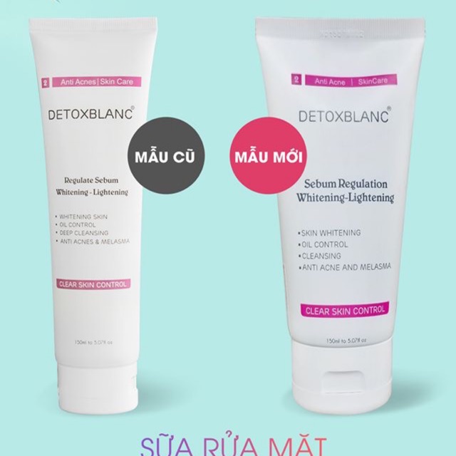 Sữa rửa mặt detox blanc